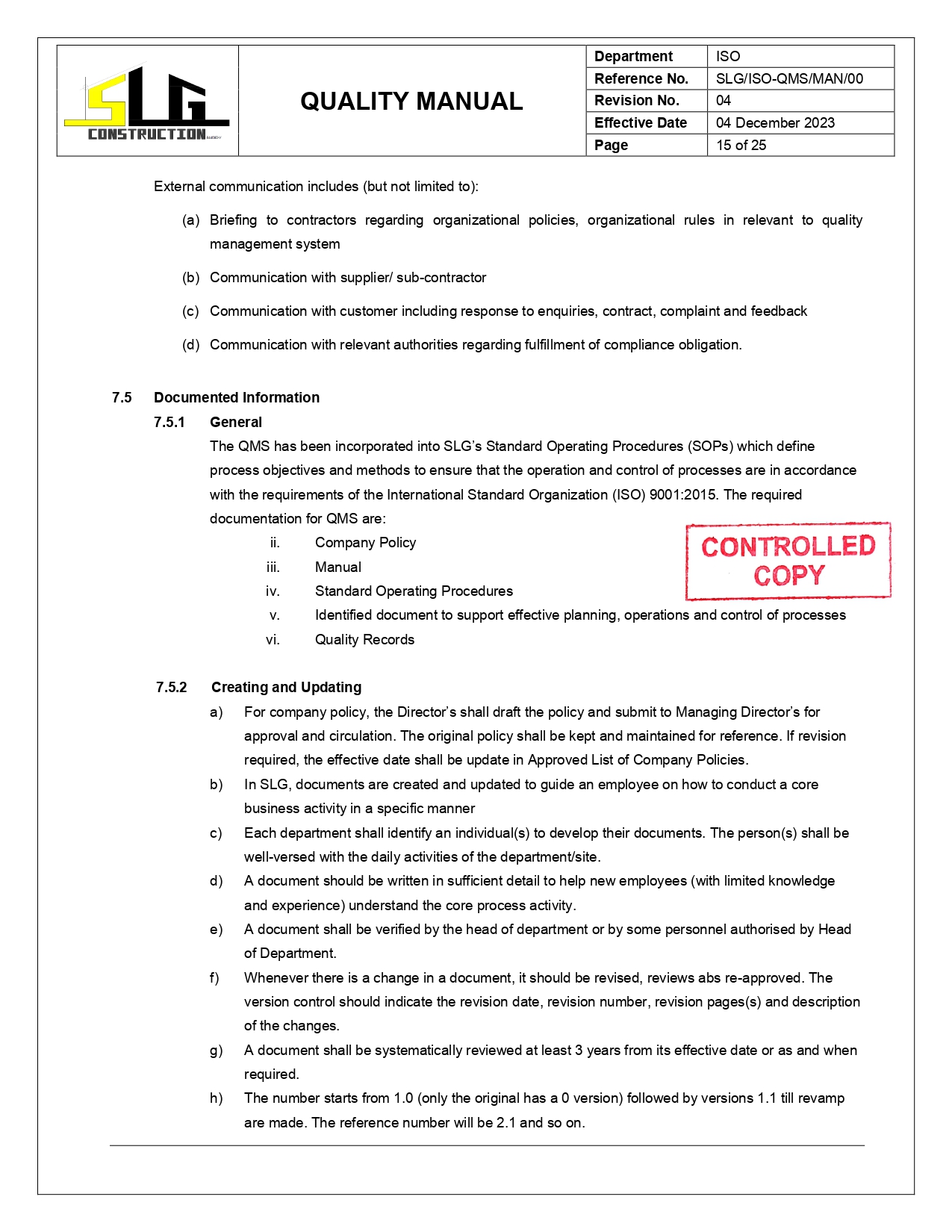 QMS Manual Page 17